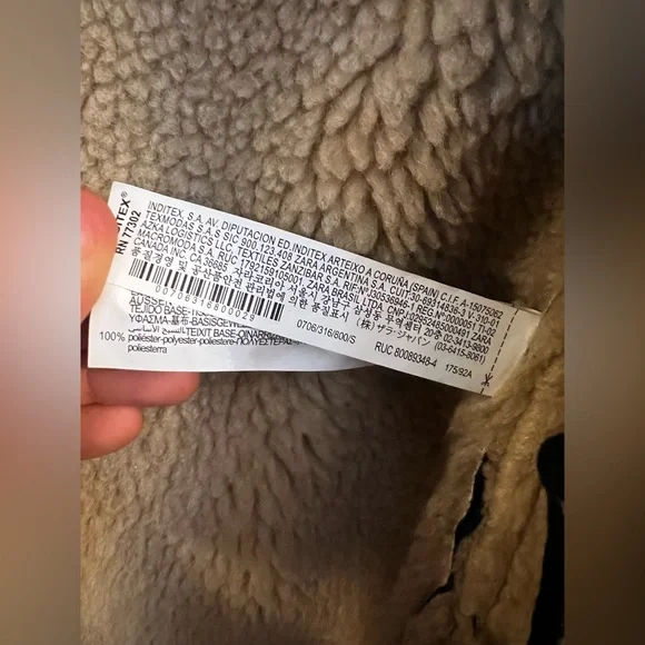 ZARA Men’s Faux Leather/Shearling Aviator Jacket - Picture 4 of 5